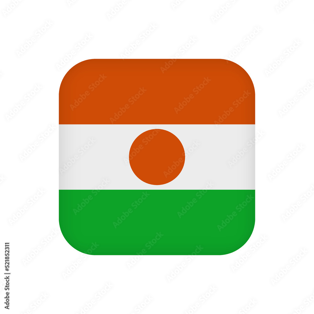 Fototapeta premium Niger flag, official colors. Vector illustration.