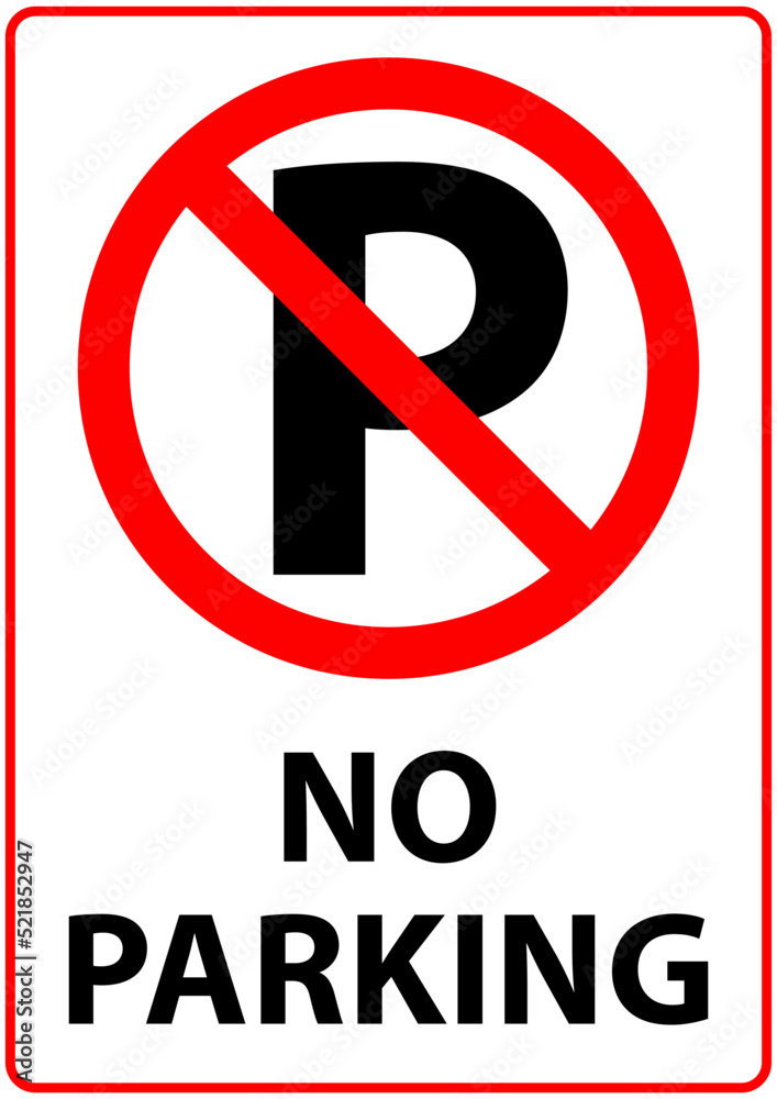 no parking text sign vector image no parking text sign vector image