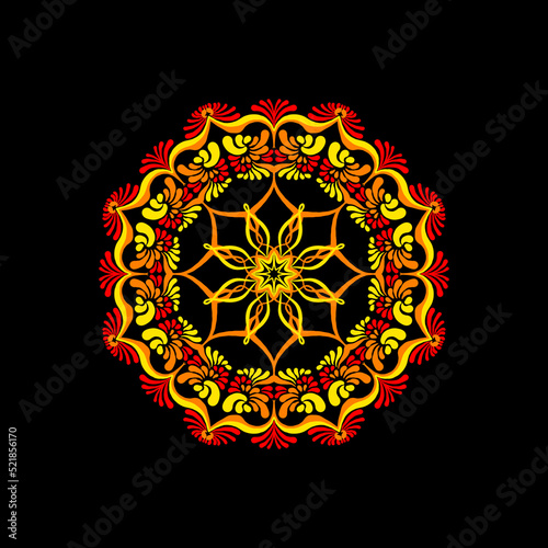 geometric mandala ornament tile