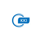 KKI letter design for logo and icon.KKI typography for technology, business and real estate brand.KKI monogram logo.vector illustration.