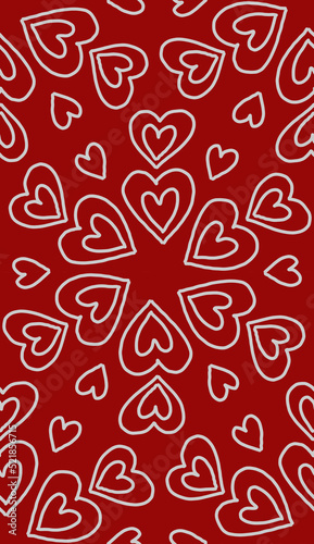 seamless heart pattern valintin romantic geometric
