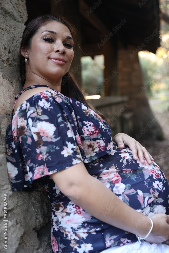Miami, Florida / United States – December 31, 2021: Maternity Photoshoot in a Park Miami, Florida / United States – December 31, 2021: Maternity Photoshoot in a Park