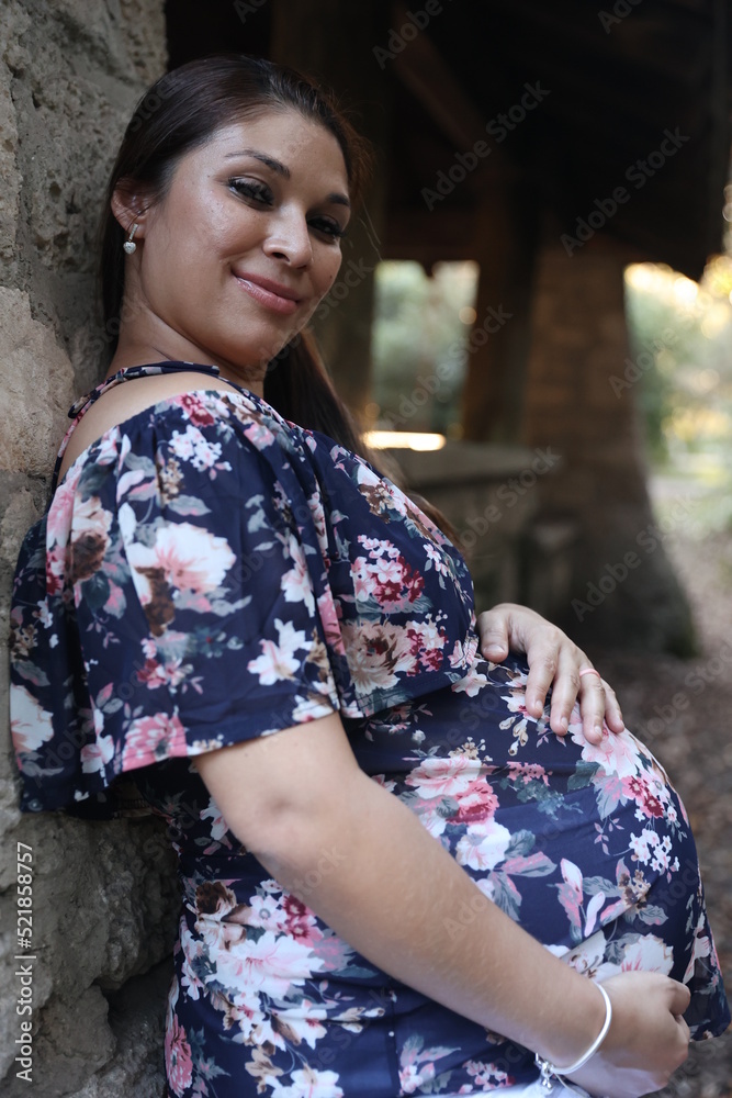 Miami, Florida / United States – December 31, 2021: Maternity Photoshoot in a Park Miami, Florida / United States – December 31, 2021: Maternity Photoshoot in a Park