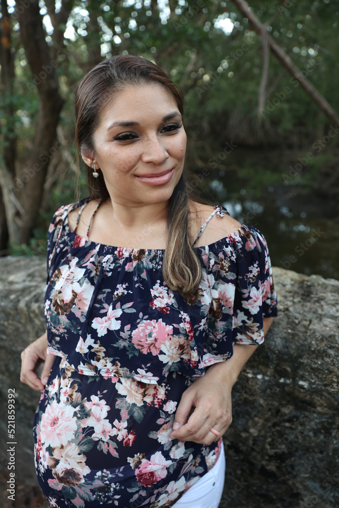 Miami, Florida / United States – December 31, 2021: Maternity Photoshoot in a Park Miami, Florida / United States – December 31, 2021: Maternity Photoshoot in a Park