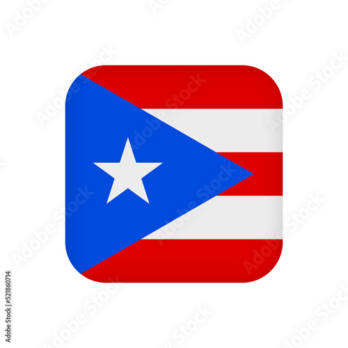 Puerto Rico flag, official colors. Vector illustration.
