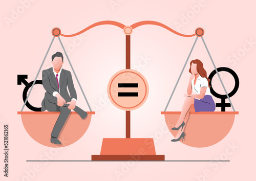 Man and woman representing the gender equality