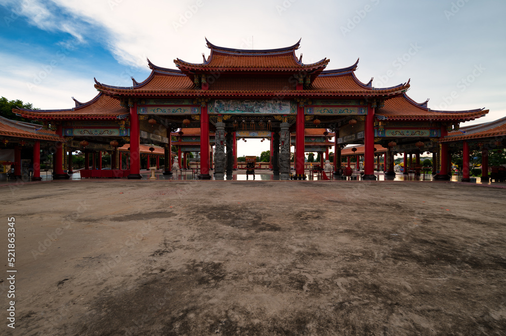 Samut Prakan District, Samut Prakan, Thailand, July 16, 2022 : Wat Dhammakatanyu (Xian Lo Dai Tien Gong). Nicely built Ancient Chinese Temple with quiet and peaceful environment. Samut Prakan District, Samut Prakan, Thailand, July 16, 2022 : Wat Dhammakatanyu (Xian Lo Dai Tien Gong). Nicely built Ancient Chinese Temple with quiet and peaceful environment.