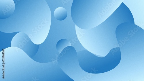 Abstract gradient blue background with bubbles and waves