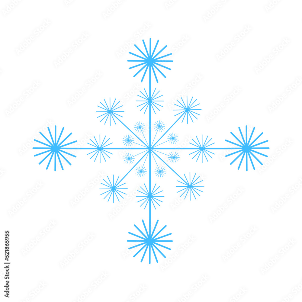 ISOLATED SNOWFLAKE ILLUSTRATION VECTOR