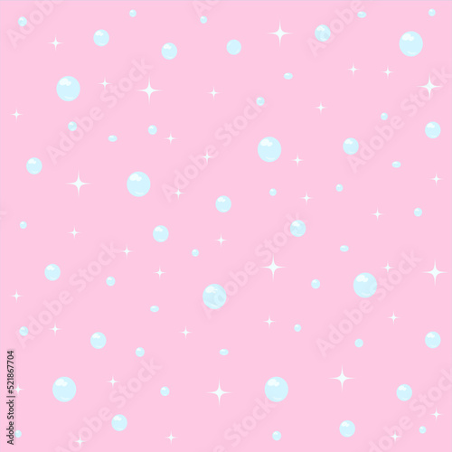 Soap bubbles on a pink background