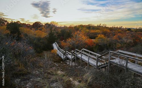 Boardwalk trail in Plum Island, Massachusetts