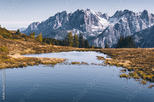 lake in the mountains in autumn