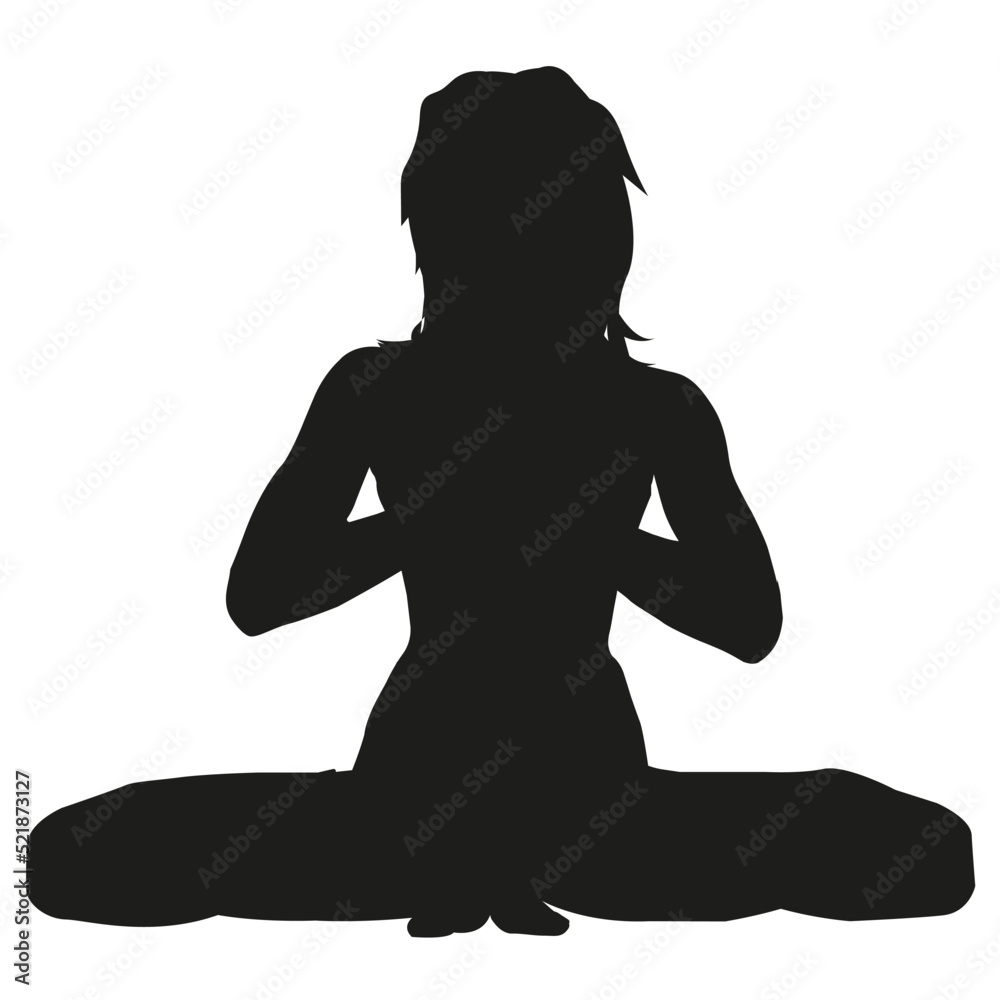 Yoga girl shadow