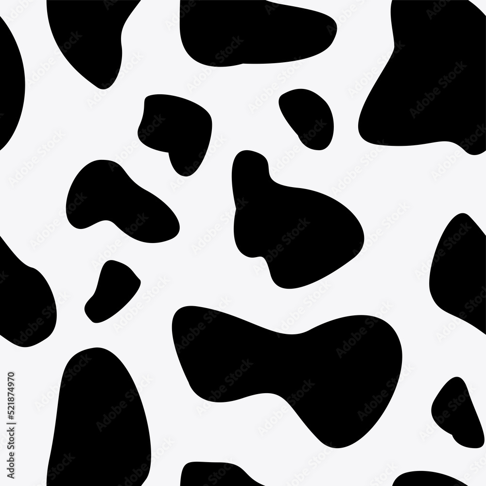 Abstract white cowhide with black spots Abstract white cowhide with black spots