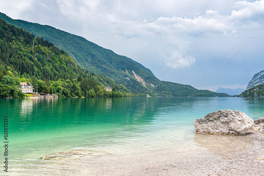 Lake Molveno without people, Italy