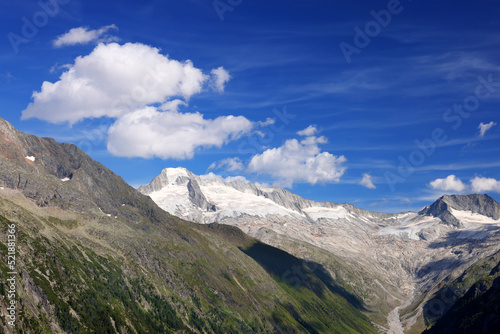 Summer landscape of Zillertal alps in Austria, Europe