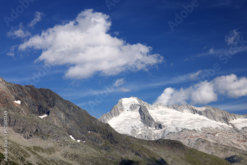 Zillertal Alps near the Schlegeisspeicher glacier reservoir in Austria, Europe