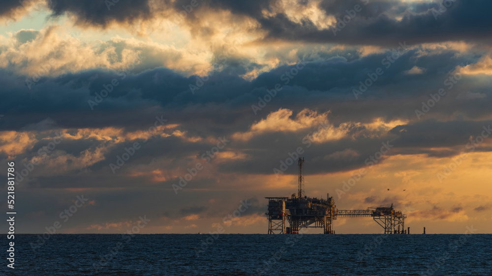 Gas and Oil Rig Off of Dauphin Island, Alabama