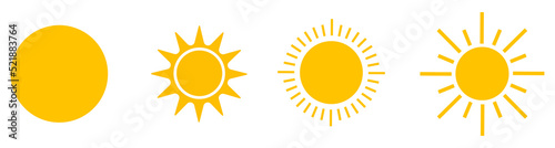 Sun icons collection. Vector illustration