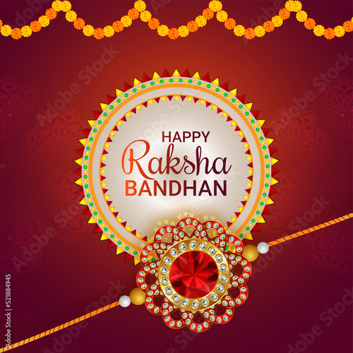 Fototapet Happy rakhsha bandhan indian traditional festival background