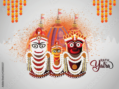 Happy jagannath rath yatra yatra of lord jagannath balabhadra and subhadra 