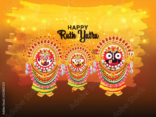 Happy jagannath rath yatra yatra of lord jagannath balabhadra and subhadra 