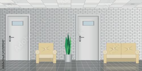 background in the form of an interior of a reception hospital or office.