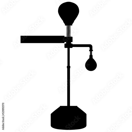 Boxing Punching ball with stand for box training realistic silhouette sport equipment photo