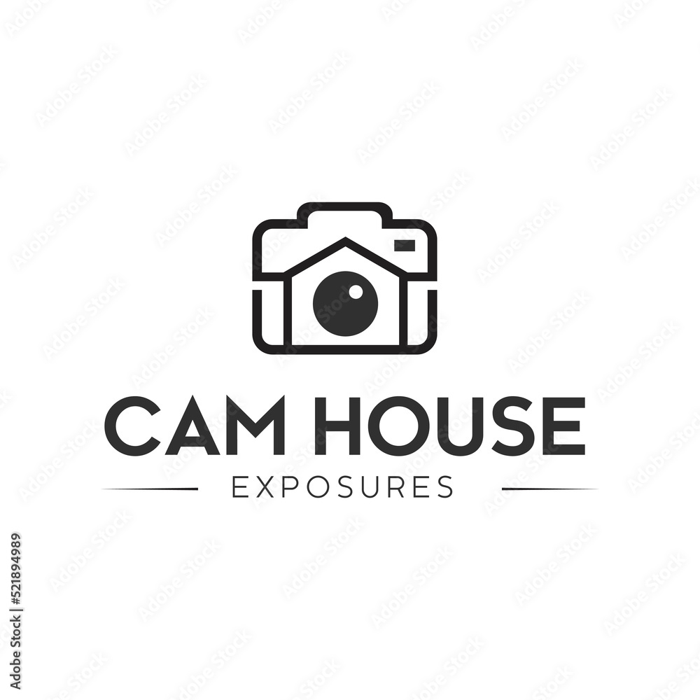 This House camera logo is a modern and memorable design that is easy to recognize