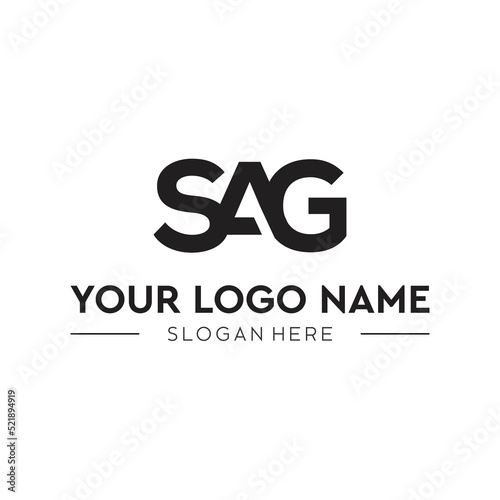 Fototapeta Initial SAG logo for corporate business
