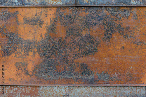 Rusty steel sheet plates texture structure