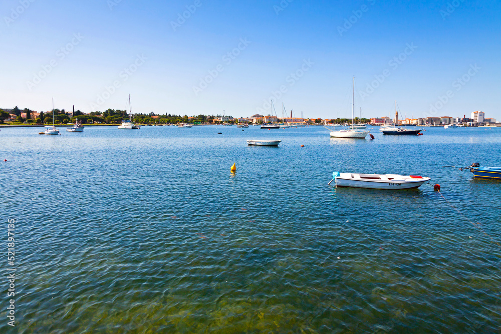 Sea port of Umag city, Istria peninsula, Croatia