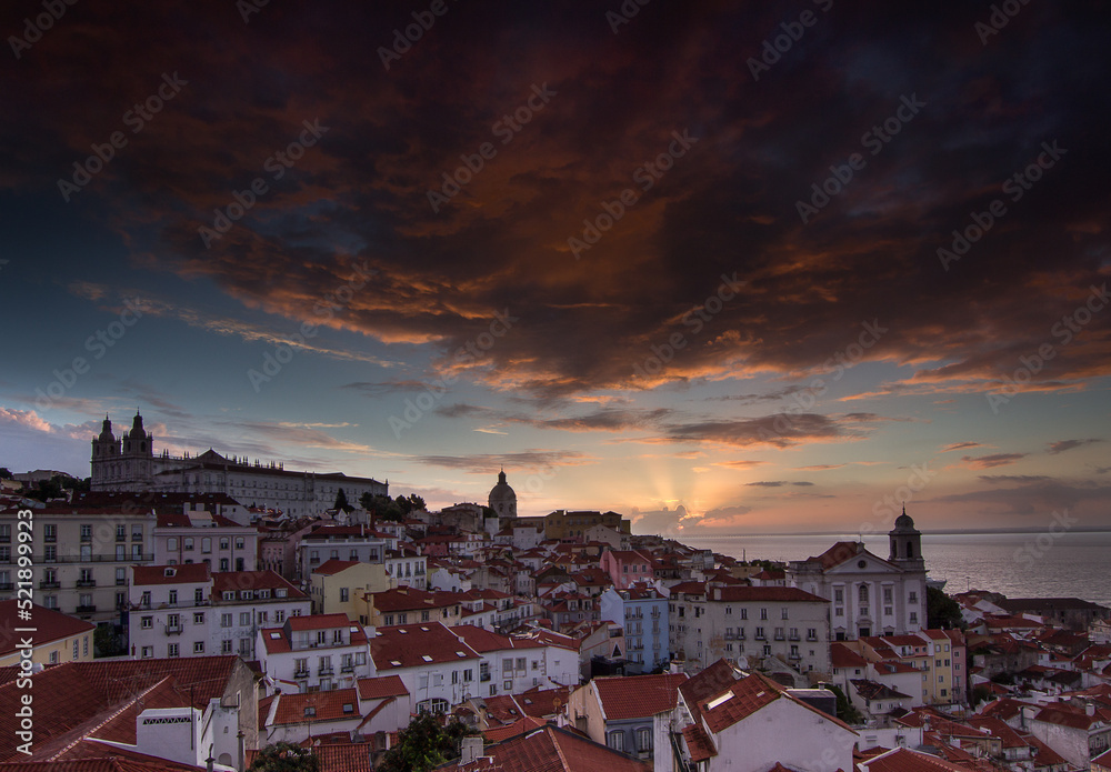 Amazing city of Lisbon at sunrise