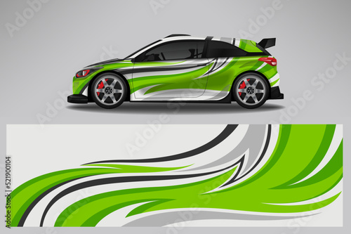 Car decal wrap livery design. Graphic abstract line racing background Vector design for vehicle  race car  rally  adventure livery camouflage.