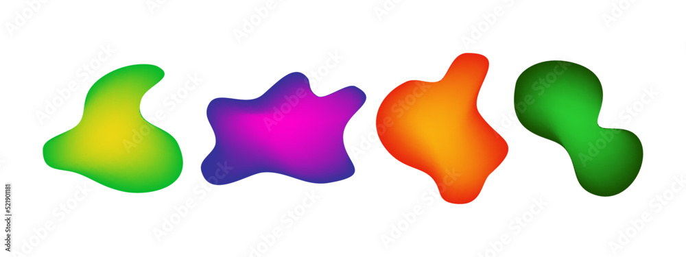 Gradient liquid blob shapes Gradient liquid blob shapes