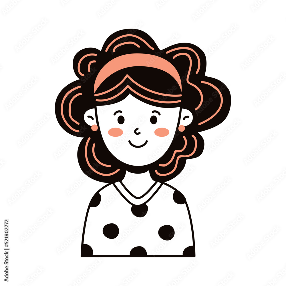 Fototapeta premium young woman avatar character
