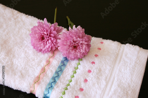 Hand Towel with pink