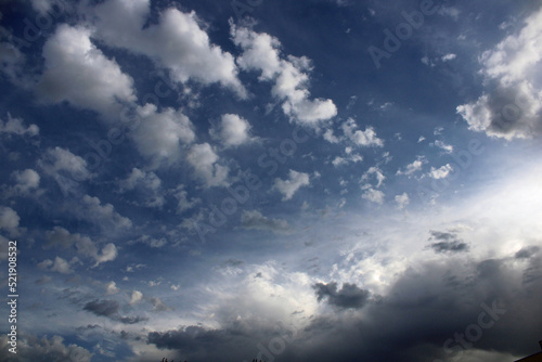 White Clouds and Blue Skies