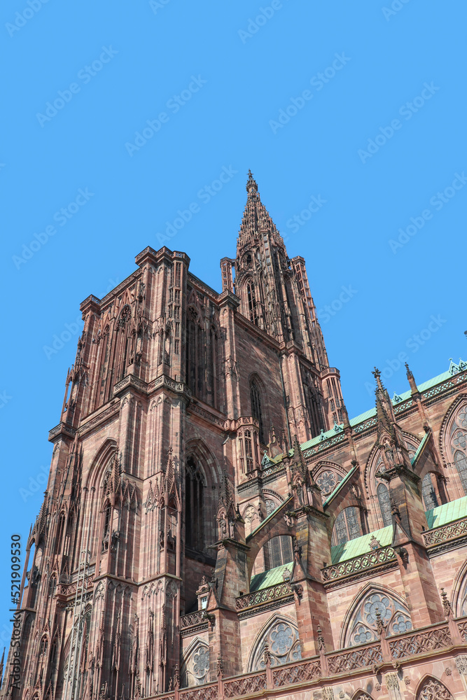 Alsace - Bas-Rhin - Strasbourg - Cathédrale Notre-Dame - La tour et la flèche, 