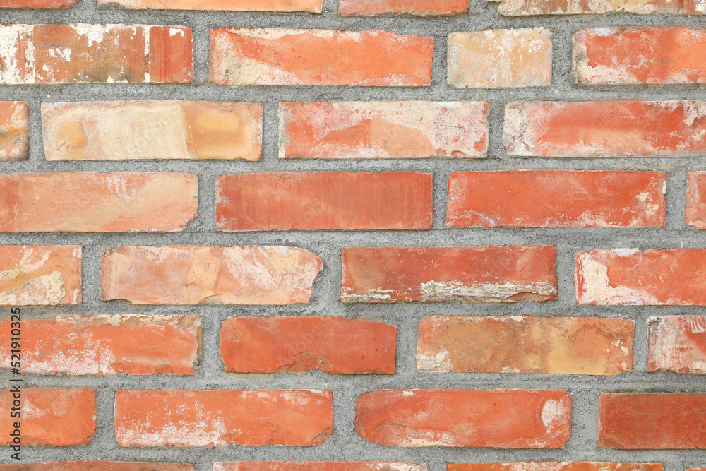 Texture of old red brick wall as background Texture of old red brick wall as background