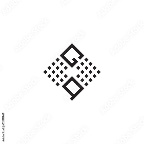 GQ abstract square concept initial logo which is good for digital branding or print