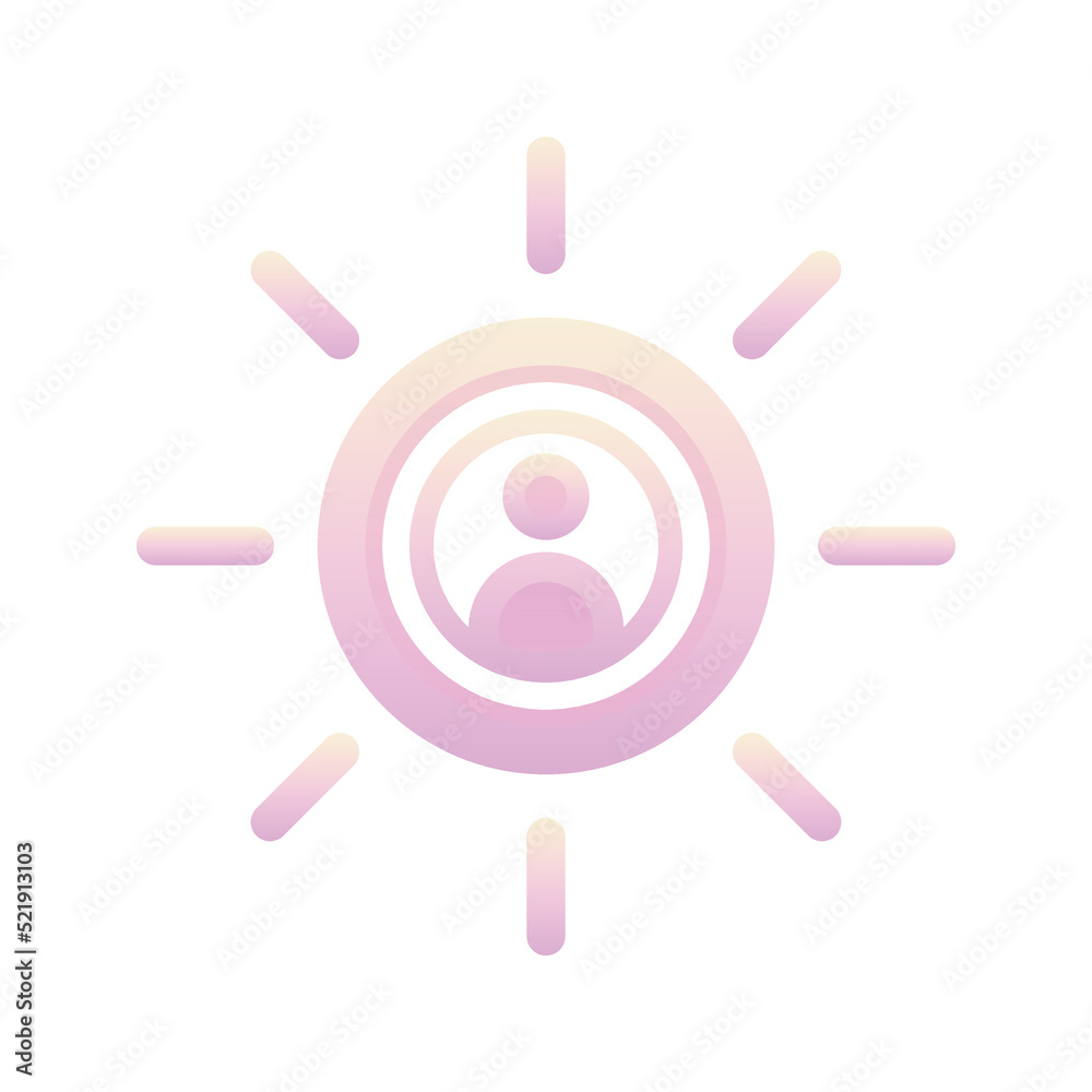 sun profile logo gradient design template icon element sun profile logo gradient design template icon element