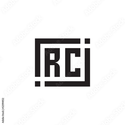 RC abstract square initial monogram logo which is good for digital branding or print