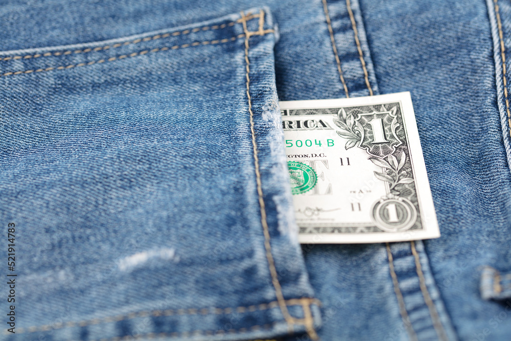 Dollars show up in jeans pockets Dollars show up in jeans pockets
