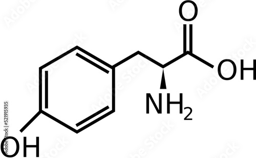 Tyrosine Chemical Compound Flat Icon