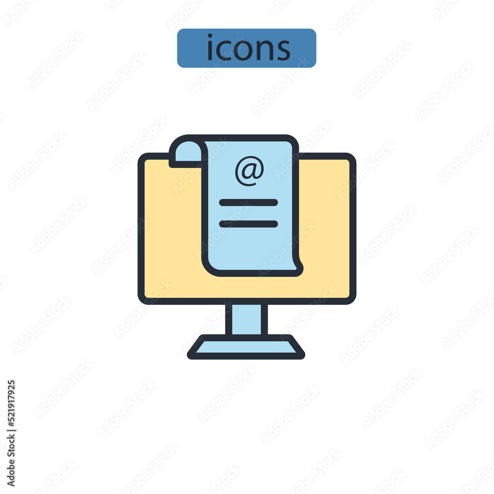 email icons symbol vector elements for infographic web email icons symbol vector elements for infographic web