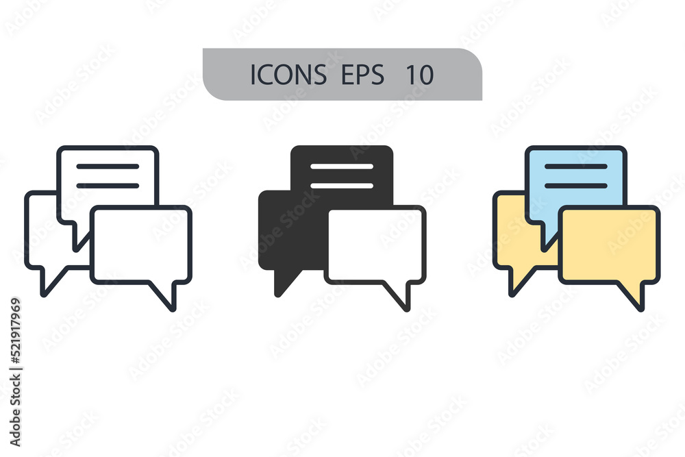 instant messaging icons  symbol vector elements for infographic web