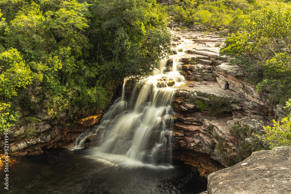 Fototapeta premium waterfall in Lencois town, Chapada Diamantina, State of Bahia, Brazil