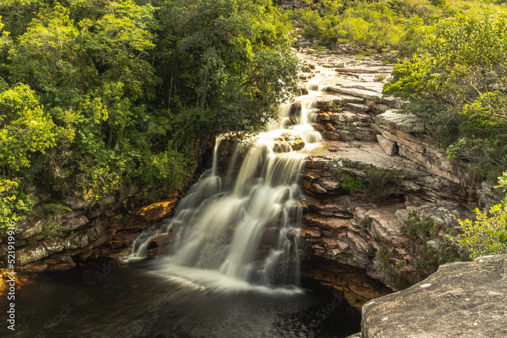 waterfall in Lencois town, Chapada Diamantina, State of Bahia, Brazil