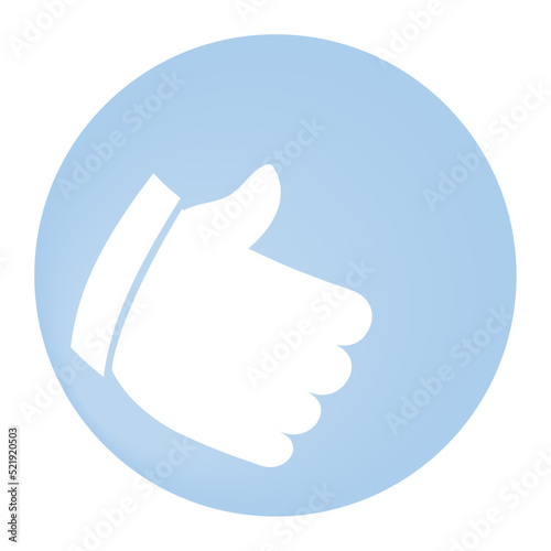 hand like social media button